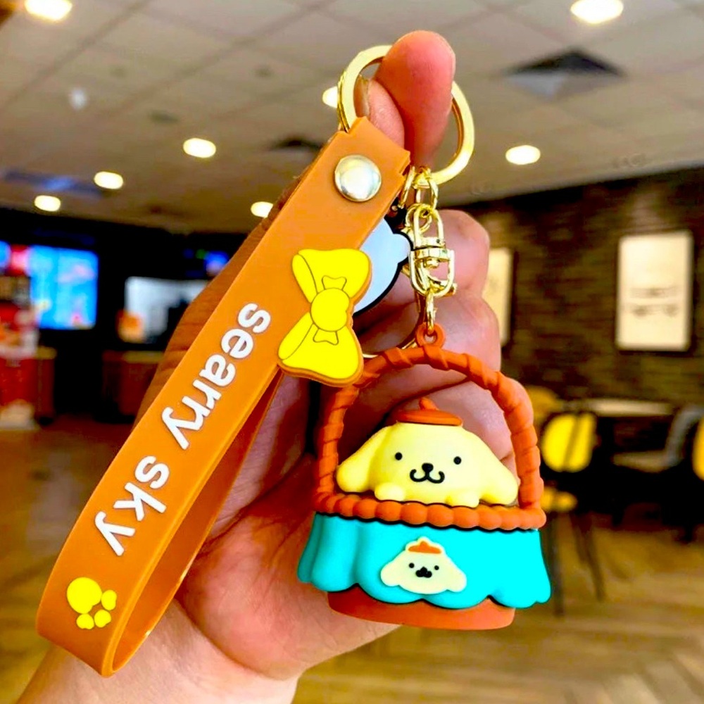 Pompom 3D Kawaii Sanrio Key Chain New